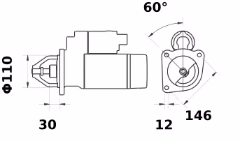 Letrika | Démarreur IS0492 24V 4KW
