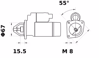 Letrika | Démarreur IS0519 12V 0,9KW