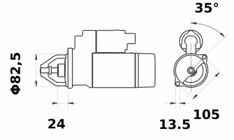 Letrika | Démarreur IS0521 12V 2,7KW
