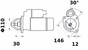 Letrika | Démarreur IS0532 12V 2,7KW