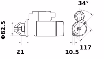 Letrika | Démarreur IS0558 12V 1,7KW