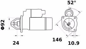 Letrika | Démarreur IS0579 12V 2,8KW