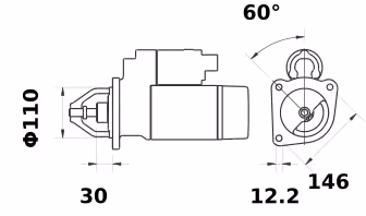 Letrika | Démarreur IS0618 12V 2,7KW