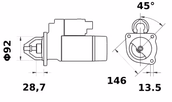 Letrika | Démarreur IS0632 12V 2,8KW