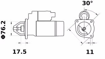 Letrika | Démarreur IS0717 12V 1,4KW