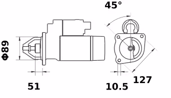 Letrika | Démarreur IS0743 24V 4KW