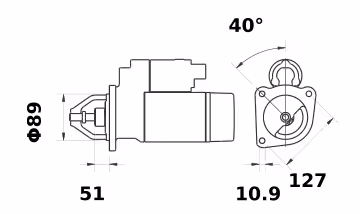 Letrika | Démarreur IS0821 12V 3KW
