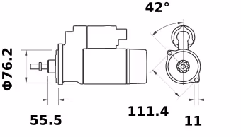 Letrika | Démarreur IS0844 12V 1,7KW
