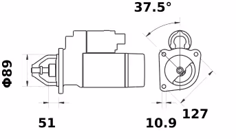 Letrika | Démarreur IS0941 12V 3 kW