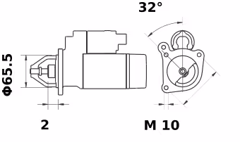 Letrika | Démarreur IS0956 12V 0,9KW