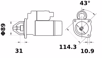 Letrika | Démarreur IS1010 12V 1.0KW