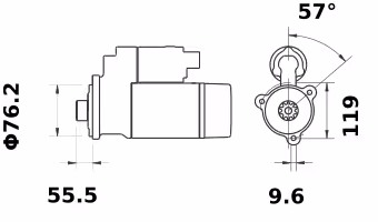 Letrika | Démarreur IS1042 12V 2.0KW