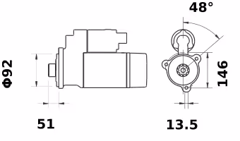 Letrika | Démarreur IS1077 12V 4.2KW