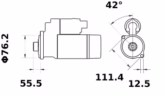 Letrika | Démarreur IS1094 12V 1.1KW