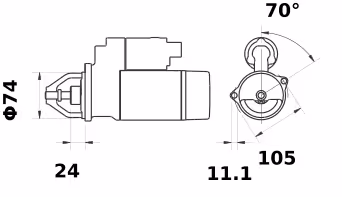 Letrika | Démarreur IS1100 24V 2.5KW