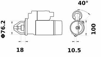 Letrika | Démarreur IS1156 12V 1KW
