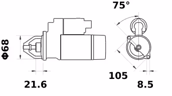 Letrika | Démarreur IS1174 12V 1.1KW