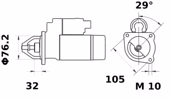 Letrika | Démarreur IS1175 12V 1.1KW