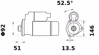 Letrika | Démarreur IS1190 24V 6.5KW