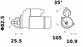 Letrika | Démarreur IS1231 12V 2.6KW