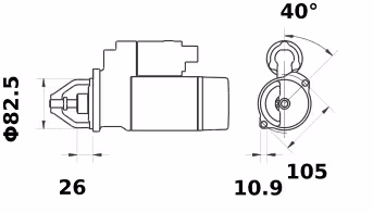 Letrika | Démarreur IS1237 12V 4KW
