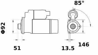 Letrika | Démarreur IS1251 24V 6.5KW