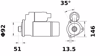 Letrika | Démarreur IS1259 24V 6.5KW