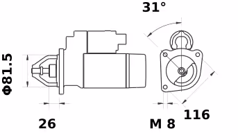 Letrika | Démarreur IS1269 12V 2.6KW