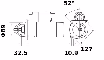 Letrika | Démarreur IS1273 12V 2.7KW