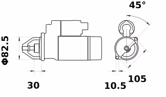 Letrika | Démarreur IS1321 12V 2.6 KW