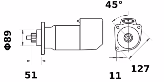 Letrika | Démarreur IS9008 12V 3.6KW