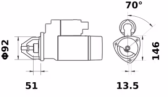 Letrika | Démarreur IS9146 24V 6.7KW