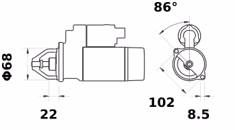 Letrika | Démarreur IS9427 12V 1.1KW