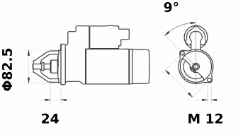 Letrika | Démarreur IS9435 12V 2.2KW