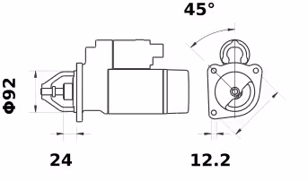 Letrika | Démarreur IS9437 12V 2.2KW