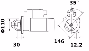 Letrika | Démarreur IS9438 12V 2.2KW
