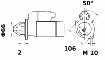Letrika | Démarreur IS9441 12V 0.8 KW