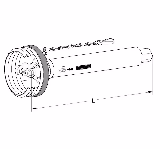 Demi cardan int sans mâchoire 36x89mm L1116mm Walterscheid
