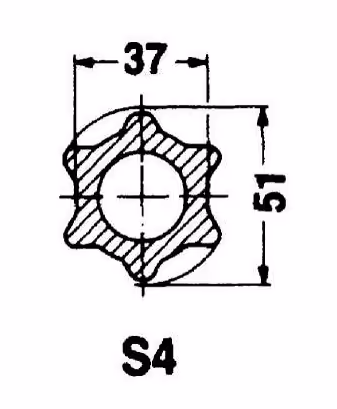 Demi cardan int sans mâchoire 36x89mm L1116mm Walterscheid