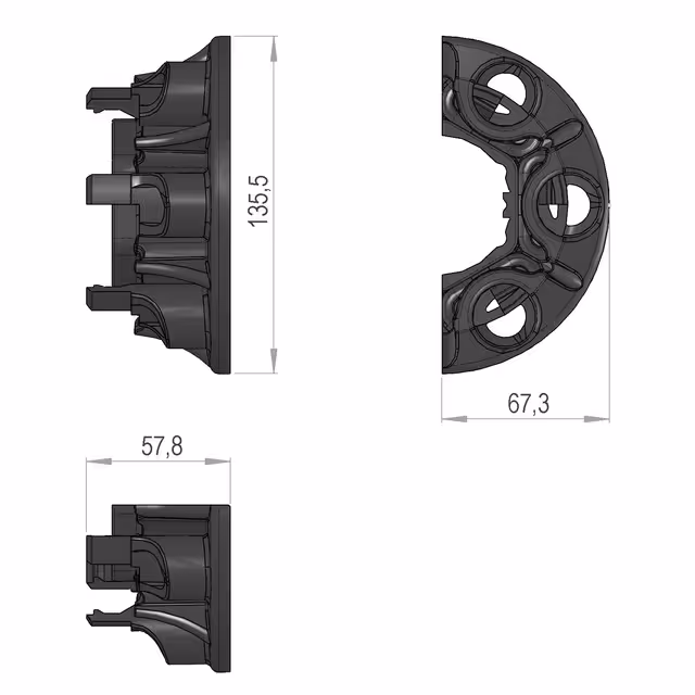 DEMI SUPPORT DE BLOC ROTOR N2 SIP 30111205