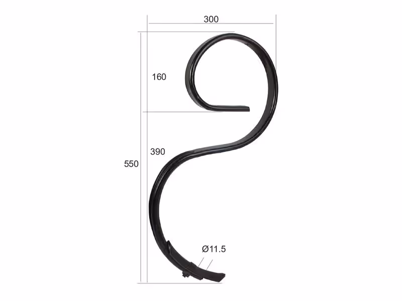 Dent 32x12x550mm