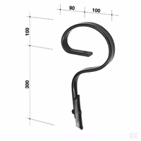 Dent à ressort 32x10x395mm droit avec pointe