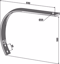 Dent à ressort 55x25