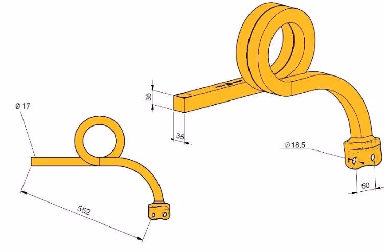 Dent avant dechaumeur Agrisem Disc-O-Mulch TCS-SR35-505 Origine