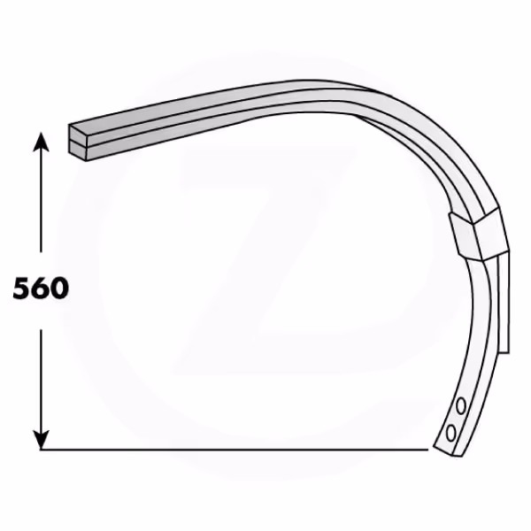 Dent chisel 408091 Bilame 55x25mm Adaptable