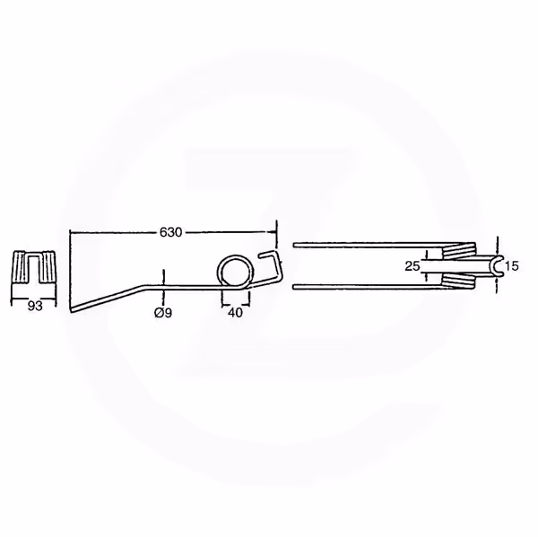 Dent andaineur Deutz-Fahr VF 1650.4333 Adaptable
