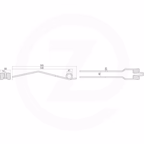 Dent andaineur Deutz-Fahr VF 1660.0387 Adaptable