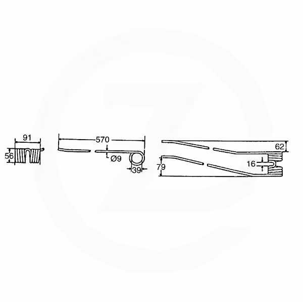 Dent andaineur Fella 491.774 / 490.471 Adaptable