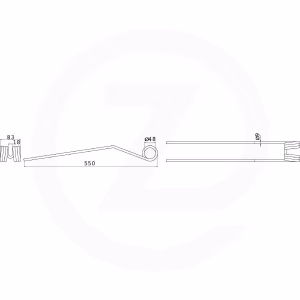 Dent andaineur Pöttinger 436,033 Adaptable