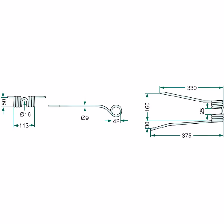 Dent faneuse Vicon Gauche PZ-110 Adaptable